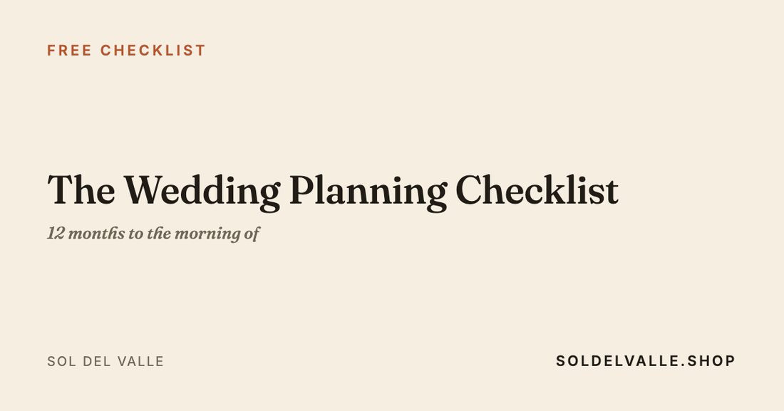 Checklist de boda gratis — una página