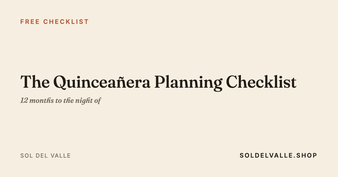 Checklist de quinceañera gratis