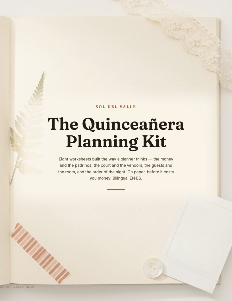 Kit de Quinceañera — portada