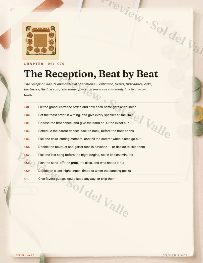 The Wedding Book — apertura del capítulo 7